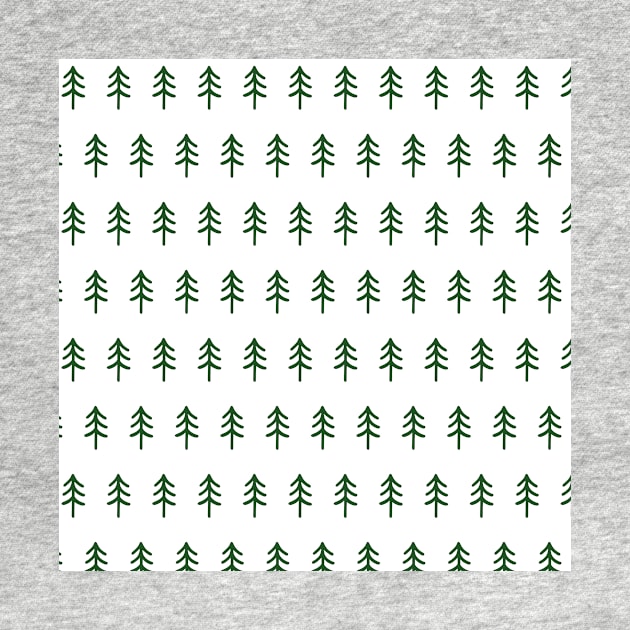 Hand drawn forest green trees by bigmoments